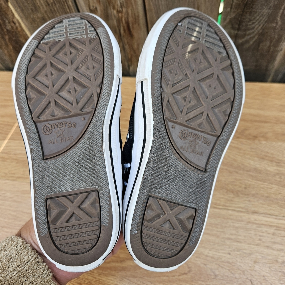 Converse All Star Black and White Canvas Sneakers Unisex Size 11.5 - Picture 16 of 16